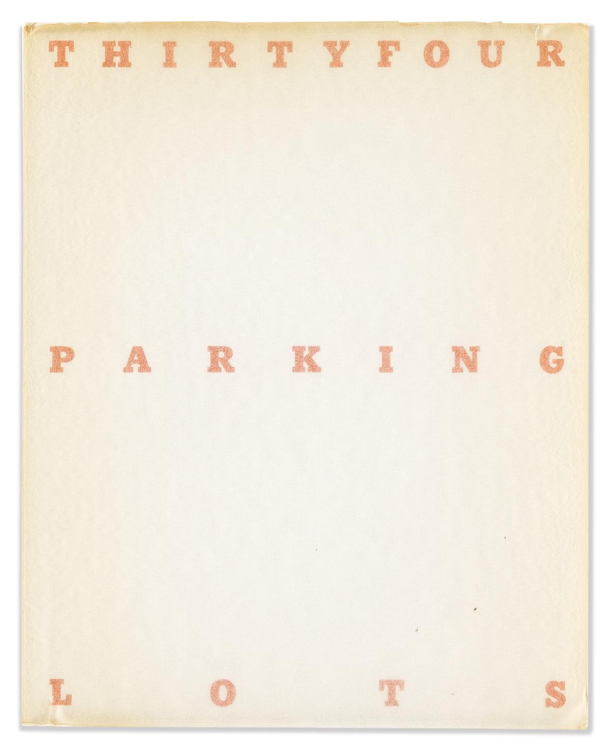 RUSCHA, EDWARD. Thirtyfour Parking Lots in Los Angeles.